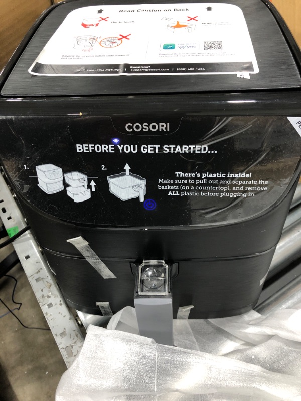 Photo 2 of ***TESTED POWER ON***COSORI Air Fryer 5.8QT Pro Gen Smart 11-in-1 Toaster Oven , 100 Recipes Cookbook, 200+ Online Recipes , APP and Touch Screen Control, Works with Alexa & Google Assistant, Dishwasher-Safe Square Basket