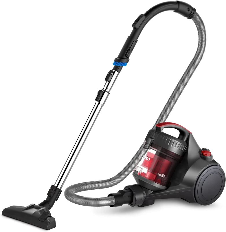 Photo 1 of EUREKA Whirlwind Bagless Canister Vacuum Cleaner, Lightweight Vac for Carpets and Hard Floors, Red
