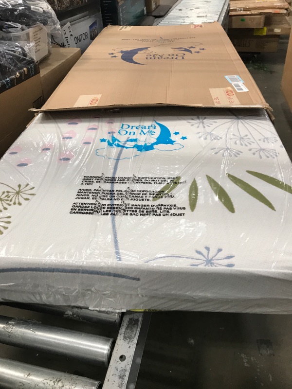 Photo 2 of Dream On Me 2 in 1 Infant Crib and Toddler Bed Mattress | Greenguard Gold and JPMA Certified Crib Mattress | Copper-Infused Toddler Layer | Removable Zipper Cover | Wildflower Floral Print