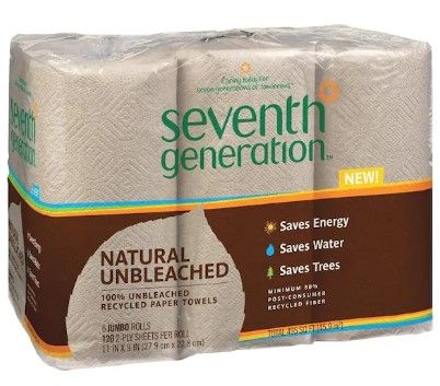 Photo 1 of Unbleached 100% Recycled Paper Towels (6 Rolls per Pack)