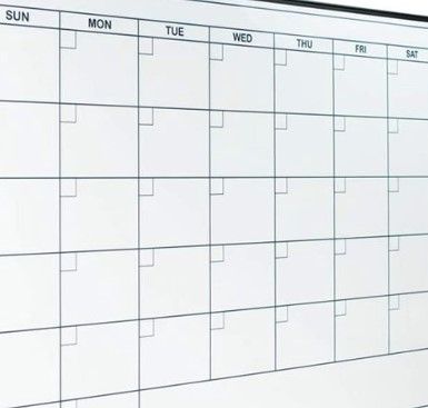 Photo 1 of  Dry Erase Calendar White Board 36" x 24",  Week Planning Board Ultra-Slim, 
