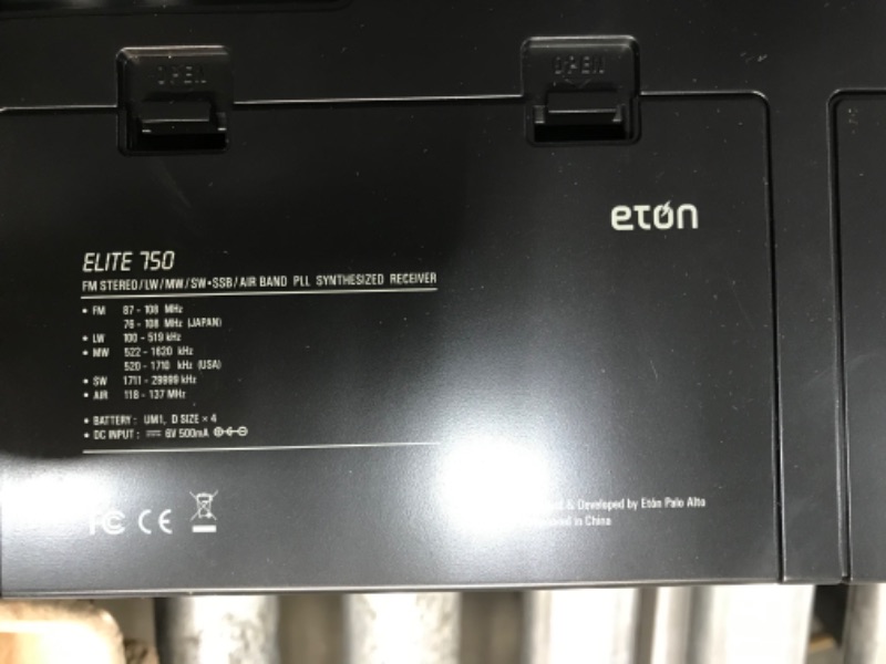 Photo 4 of Eton - Elite 750, The Classic AM/FM/LW/VHF/Shortwave Radio with Single Side Band, 360° Rotating AM Antenna, 1000 Channels, Back-Up Battery Packs, Commitment to Preparedness
