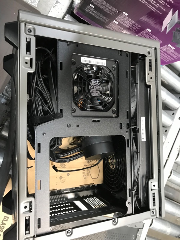 Photo 8 of Cooler Master NR200P MAX SFF Small Form Factor Mini-ITX Case with Custom 280mm AIO, 850W SFX Gold PSU, Triple-slot GPU, Premium PCIe Gen4 Riser, Tempered Glass or Vented Panel Option Black/Grey NR200P MAX