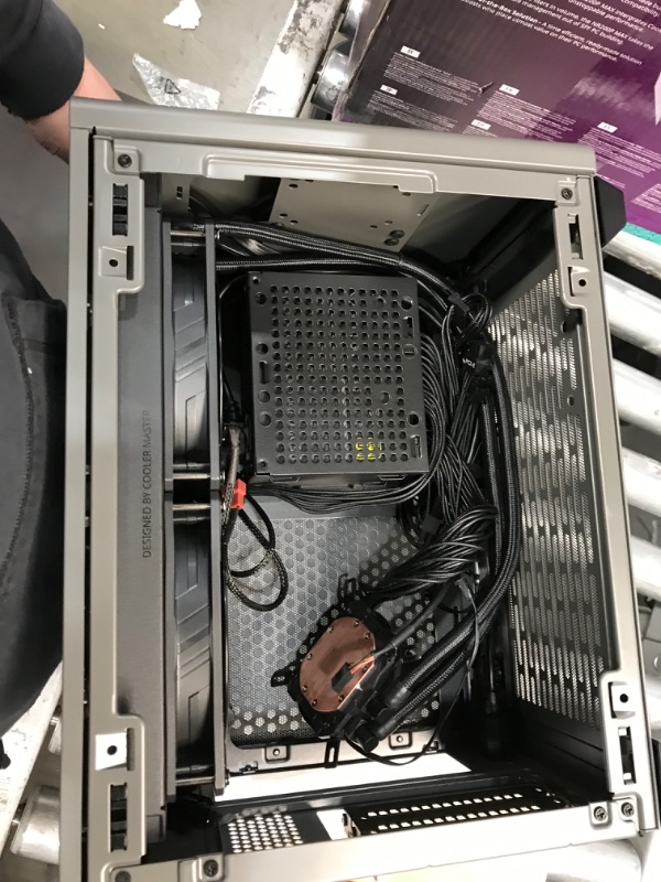 Photo 1 of Cooler Master NR200P MAX SFF Small Form Factor Mini-ITX Case with Custom 280mm AIO, 850W SFX Gold PSU, Triple-slot GPU, Premium PCIe Gen4 Riser, Tempered Glass or Vented Panel Option Black/Grey NR200P MAX