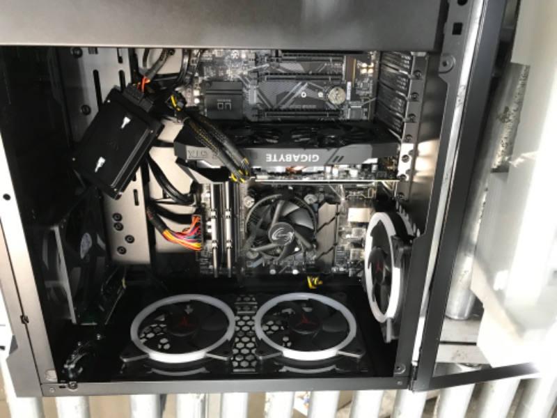 Photo 2 of PARTS ONLY DID NOT POWER ON NEEDS PROFESSIONAL REPAIR 
Skytech Shadow 3.0 Gaming PC Desktop – Intel Core i5 10400F 2.9 GHz, GTX 1660 Super, 500GB SSD, 16G DDR4 3200, 600W Gold PSU, AC Wi-Fi, Windows 10 Home 64-bit