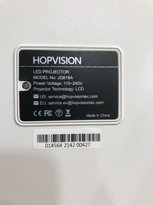 Photo 4 of HOPVISION Native 1080P Projector Full HD, 15000Lux Movie Projector with 150000 Hours LED Lamp Life, Support 4K 350" Home Outdoor Projector for Smartphone/ PC/ Laptop/ PS4/ TV Stick/ EXCEL/ PPT
