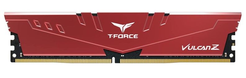 Photo 1 of TEAMGROUP T-Force Vulcan Z DDR4 (8GB) 3200MHz (PC4-25600) CL16 Desktop Memory Module Ram (Red) - TLZRD416G3200HC16FDC01