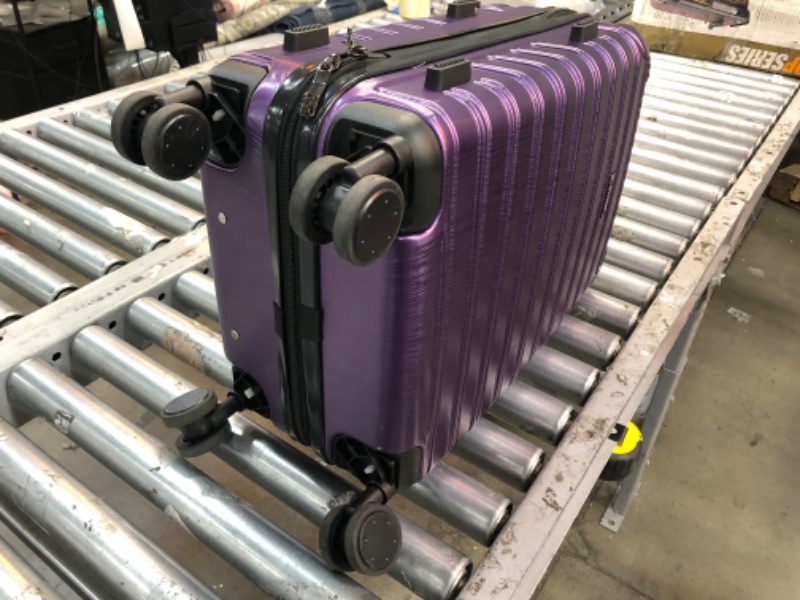 Photo 4 of Feybaul Luggage Set 2PCS Suitcase PC+ABS Carry On Luggage with Spinner Wheels Purple 2-Piece Set(14/20)