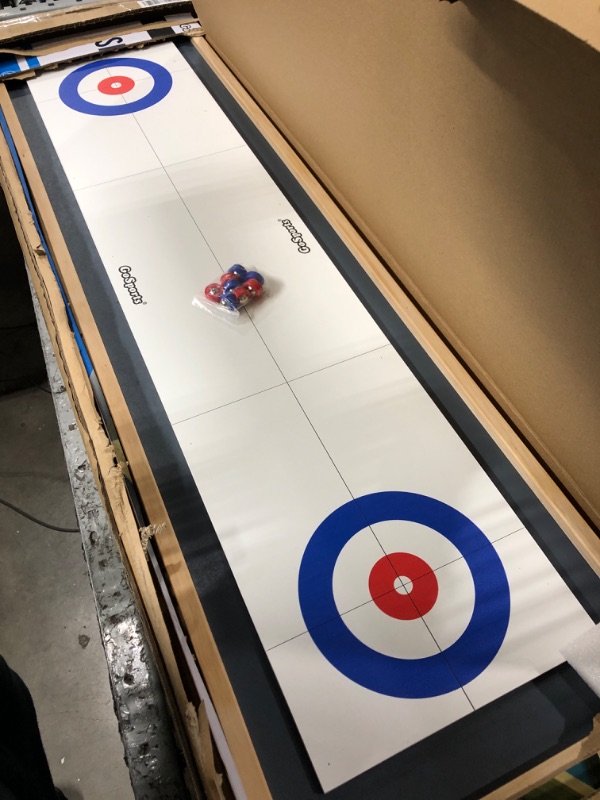 Photo 2 of GoSports Shuffleboard and Curling 2 in 1 Board Games - Classic Tabletop Size - 45 in x 13