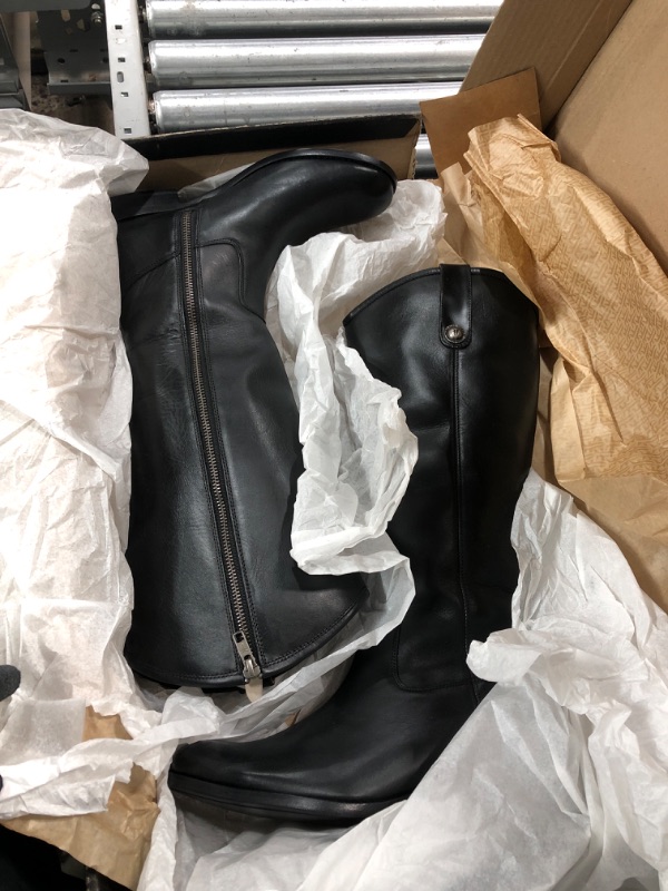 Photo 2 of Frye Melissa Inside Zip Riding Boots for Women Featuring Supple Leather Lining with Rubber Infused Leather Outsole and Signature Hardware – 14 ¾” Shaft Height - size 9
