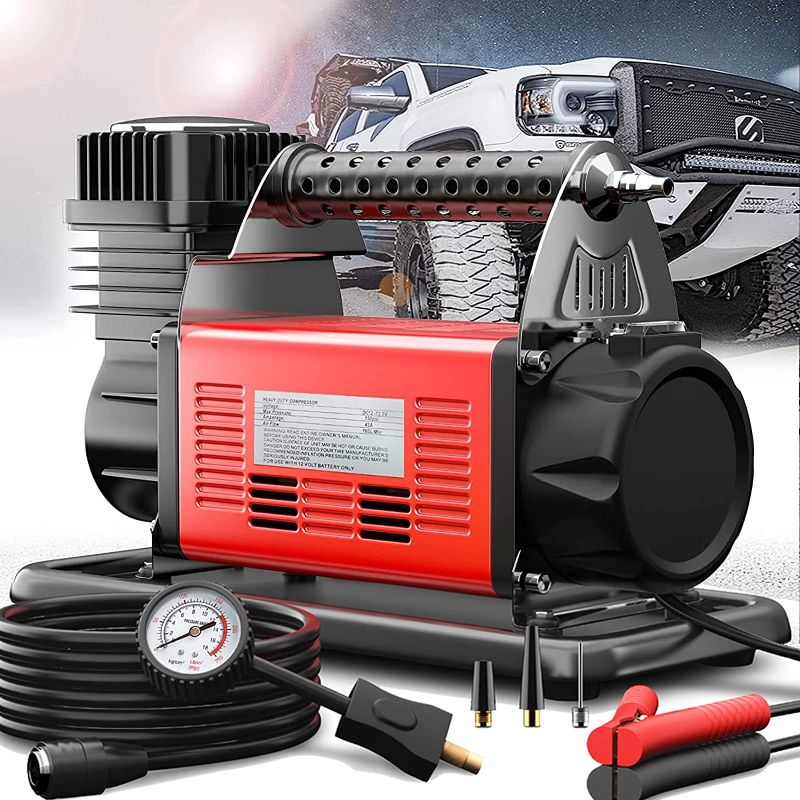 Photo 1 of Gobege 12V Portable Air Compressor, 6.35CFM Car Tires Inflator, Car Air Compressor for Truck Tires Heavy Duty Max 150PSI, Stronger Cylinder Offroad Air Pump...
