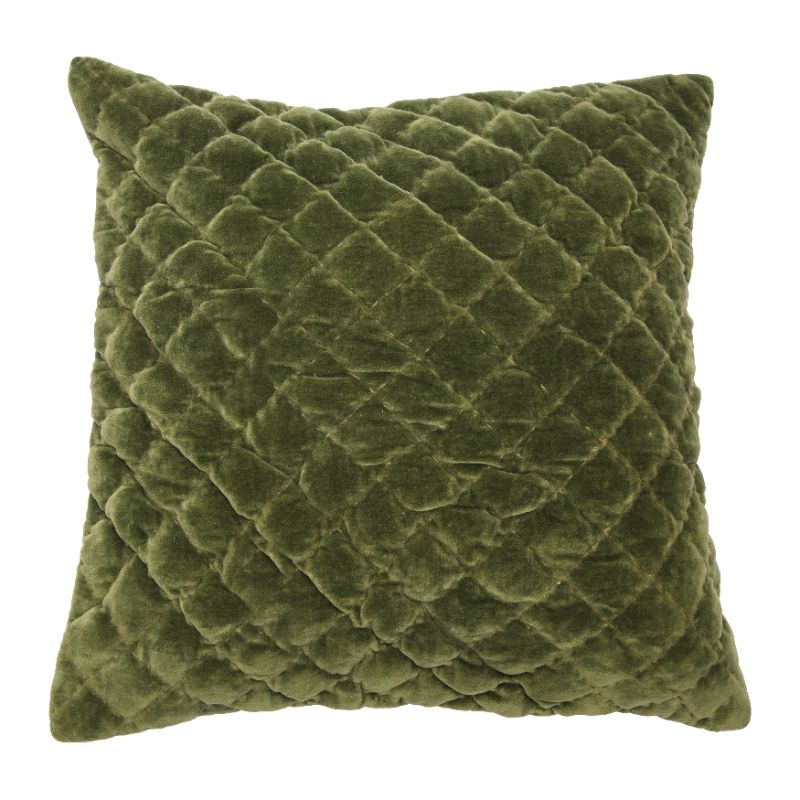 Photo 1 of 20" Square Quilted Velvet Pillow Cover
