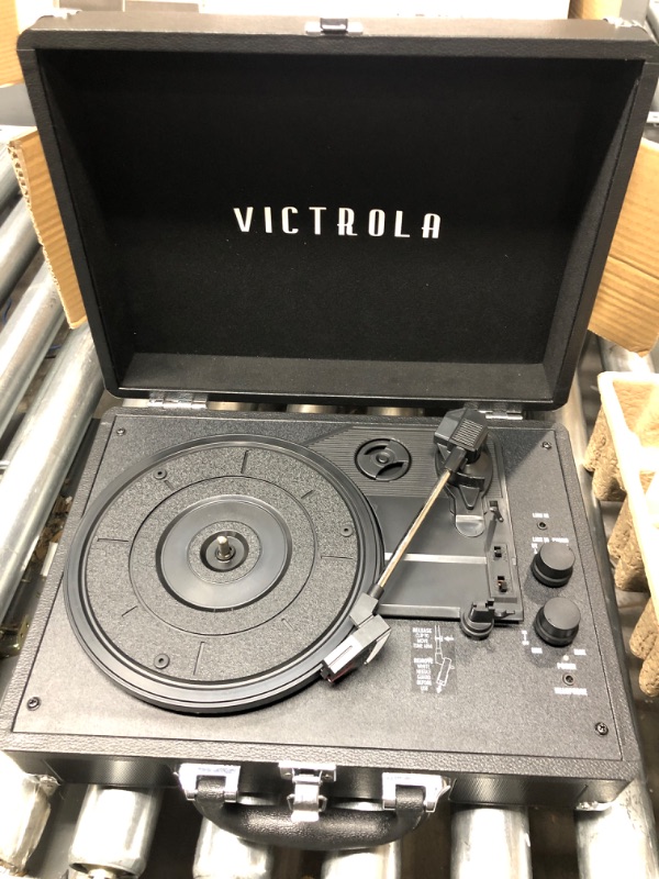 Photo 5 of Victrola Journey+ Bluetooth Suitcase Record Player, Black (VSC-400SB-BLK-SDF) Black Record Player