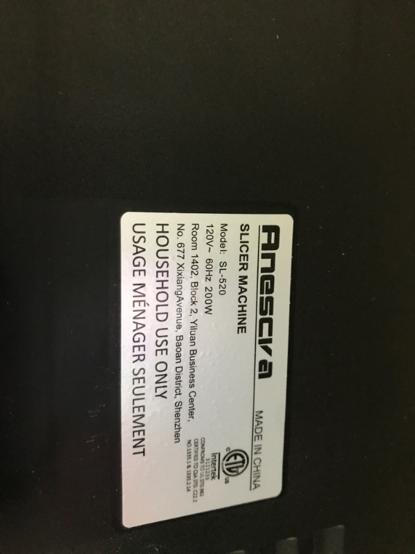 Photo 1 of Meat Slicer, Anescra 200W Electric Deli Food Slicer with Two Removable 7.5’’ Stainless Steel Blades and Food Carriage, 0-15mm Adjustable Thickness Meat Slicer for Home, Food Slicer Machine- Silver 200W-Silver