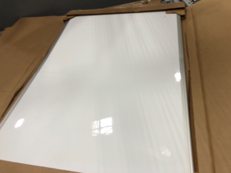 Photo 1 of Amazon Basics Magnetic Dry Erase White Board, 36 x 24-Inch Whiteboard - Silver Aluminum Frame 24" x 36" Magnetic, Aluminum Frame