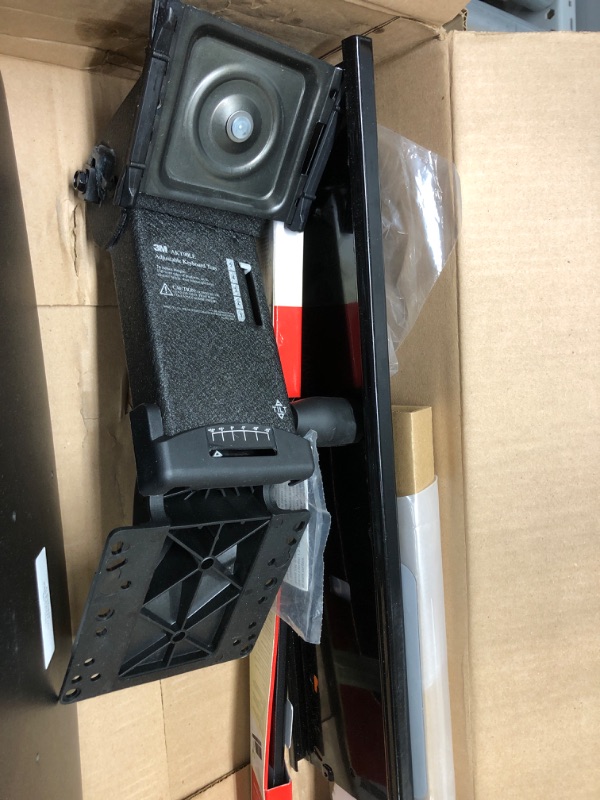 Photo 1 of 3M Keyboard Tray, Just Lift To Adjust Height And Tilt, Sturdy Tray Includes Gel Wrist Rest And Precise Mouse Pad, Swivels Side To Side And Stores Under Desk, 23" Track, Black (AKT90LE) Easy Adjust Tray