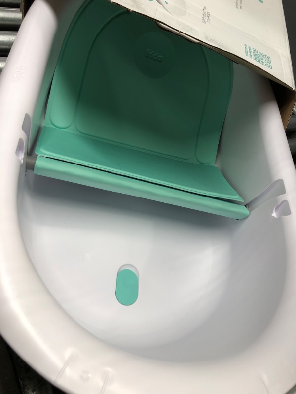 Photo 2 of 4-in-1 Grow-with-Me Bath Tub by Frida Baby Transforms Infant Bathtub to Toddler Bath Seat with Backrest for Assisted Sitting in Tub