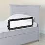 Photo 1 of Dream On Me Adjustable Mesh Bed Rail, Two Height Levels, Ready to Use, Compatible with Adult Twin Size Beds, All Steel Construction, Equipped with Guard Gap, Durable Nylon Fabric Mesh, Black & White
