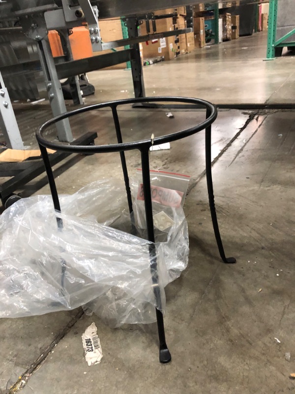Photo 1 of Achla Designs FB-14 Ring Wrought Iron Metal Plant birdbath Bowl Stand Flowerpot Holder, Black