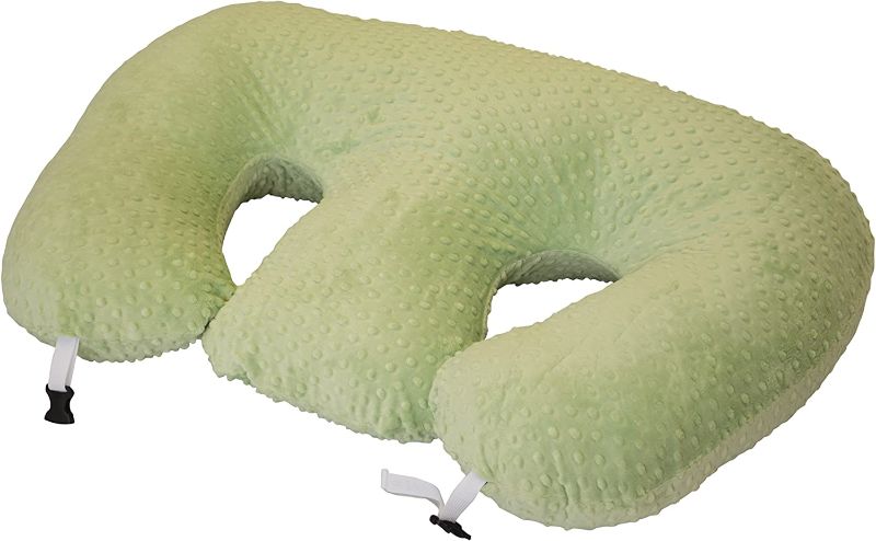 Photo 1 of *COLOR MAY VAEY* Twin Z The Pillow - 6 uses in 1 Twin Pillow ! Breastfeeding, Bottlefeeding, Tummy Time, Reflux, Support and Pregnancy Pillow! Cuddle dots Green