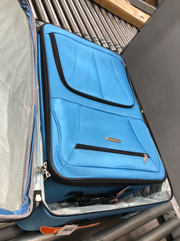 Photo 3 of Rockland Journey Softside Upright Luggage Set, Blue, 4-Piece (14/19/24/28) 4-Piece Set (14/19/24/28) Blue