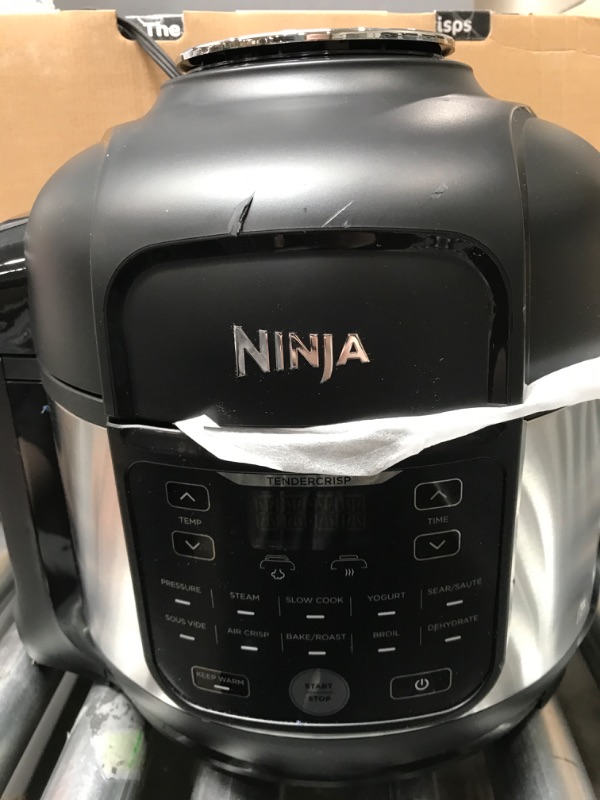 Photo 4 of **PARTS ONLY** 
Ninja FD302 Foodi 11-in-1 Pro 6.5 qt. Pressure Cooker & Air Fryer that Steams, Slow Cooks, Sears, Sautés, Dehydrates & More, with 4.6 qt. Crisper Plate, Nesting Broil Rack & Recipe Book, Silver/Black 6.5 Quart Cooking Pot