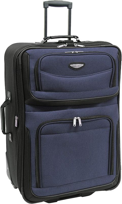 Photo 1 of Travel Select Amsterdam Expandable Rolling Upright Luggage, Navy, Checked-Large 29-Inch
