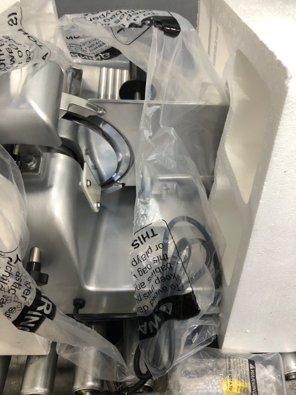 Photo 1 of 
BESWOOD 10" Premium Chromium-plated Steel Blade Electric Deli Meat Cheese Food Slicer Commercial and for Home use 240W BESWOOD250