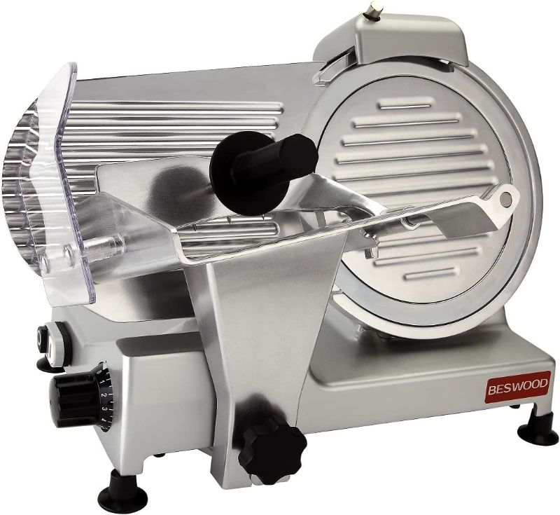 Photo 1 of 
BESWOOD 10" Premium Chromium-plated Steel Blade Electric Deli Meat Cheese Food Slicer Commercial and for Home use 240W BESWOOD250