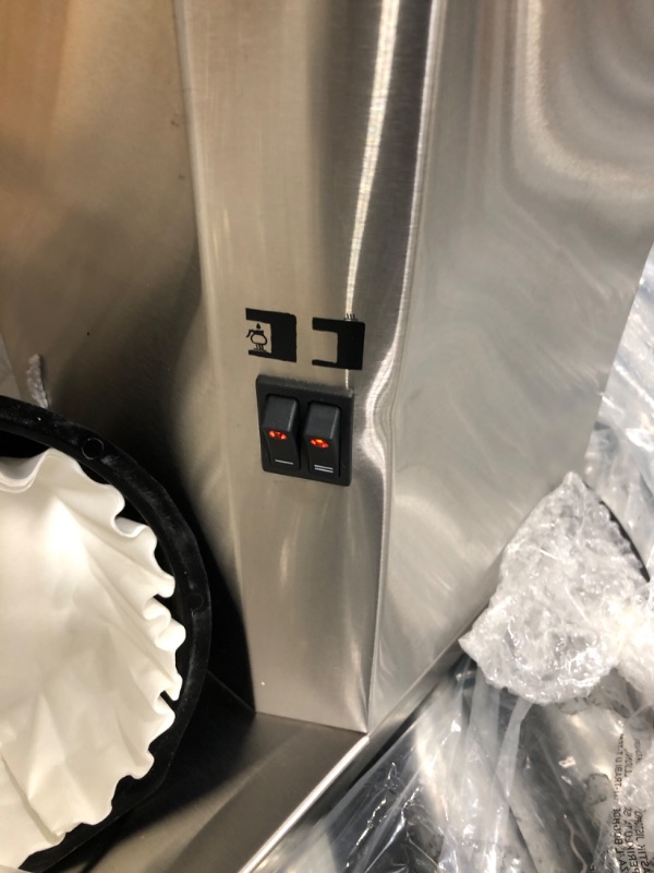 Photo 3 of Restlrious Commercial Coffee Maker 12-Cup Drip Coffee Machine, Automatic Pour Over Coffee Brewer with 2 Warmer Pad and 1 Glass Decanter in 1.8QT Capacity, Stainless Steel Cafetera Silver
*DOES NOT COME WITH POT*
