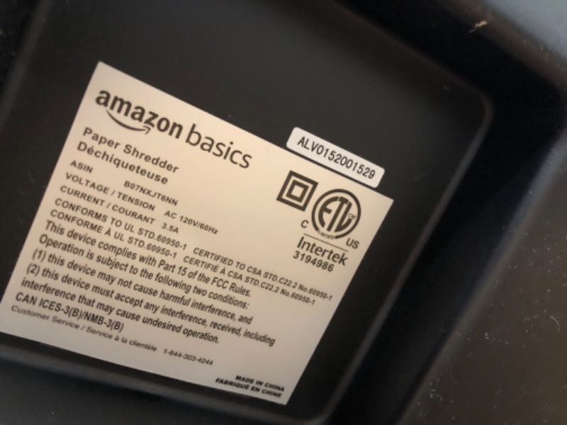 Photo 3 of Amazon Basics 150-Sheet Autofeed Micro-Cut Paper Shredder