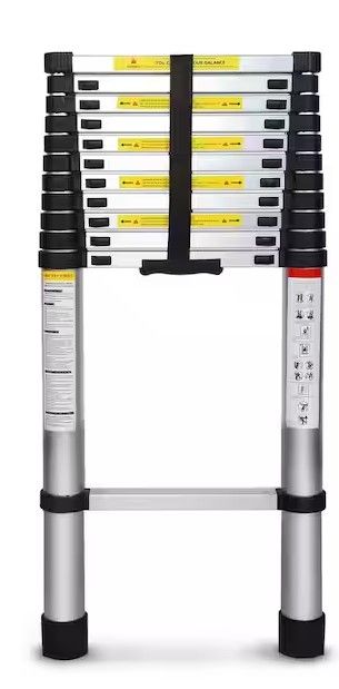 Photo 1 of Aluminum Collapsible Extension Ladder for Household and Outdoor Work, 330 lbs. Load Capacity