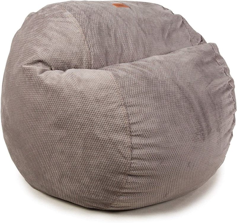 Photo 1 of **unknown color of bean bag!!! CordaRoy's Chenille Bean Bag Chair, Convertible Chair Folds from Bean Bag to Bed, As Seen on Shark Tank, Charcoal - Full Size
