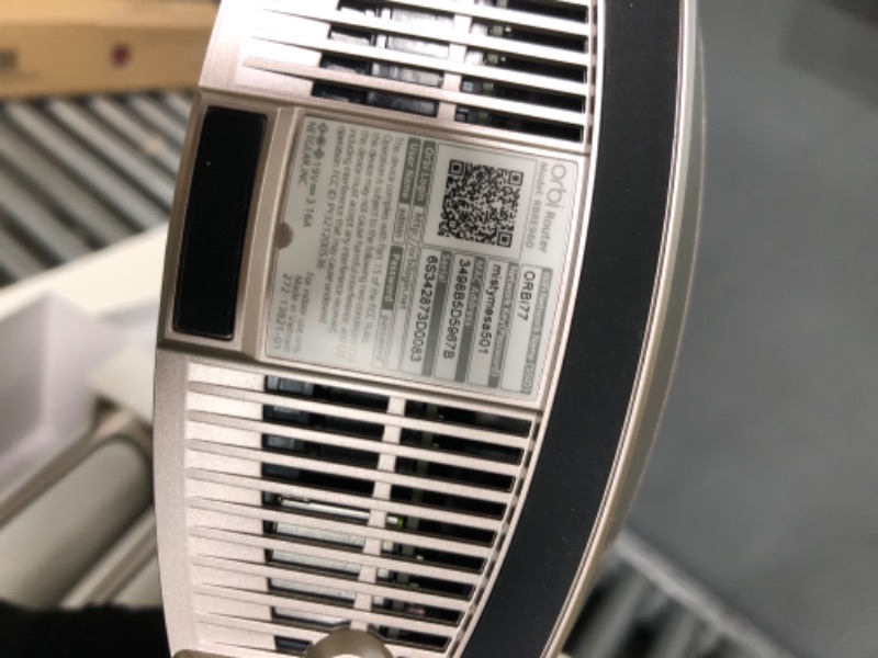Photo 1 of NETGEAR Orbi Quad-Band WiFi 6E Mesh System (RBKE963), Router with 2 Satellite Extenders, Coverage up to 9,000 sq. ft, 200 Devices, 10 Gig Internet Port, AXE11000 802.11 Axe (Up to 10.8Gbps) WiFi 6E | 3-Pack   