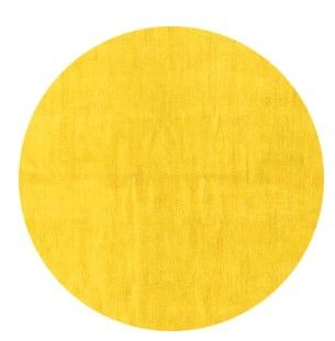 Photo 1 of 7'10" ROUND YELLOW AREA RUG