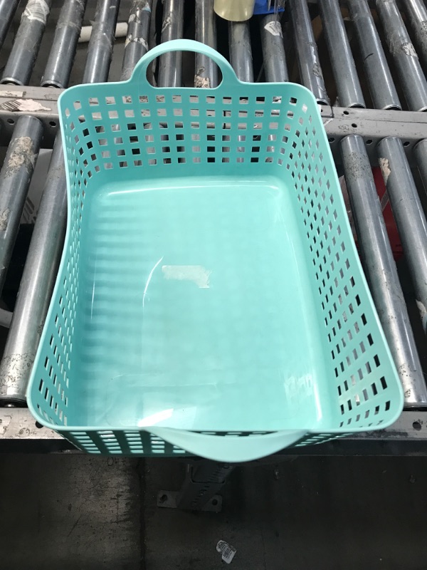 Photo 2 of Like-it Laundry Basket, Storage, Stackable, Made in JAPAN, 24L, SCB-7, Mint blue Stackable 24? Mint Blue