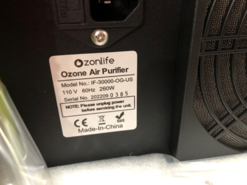 Photo 5 of Ozonlife Ozone Generator 30,000 Mg/H Powerful Ozone Machine Odor Removal 10,000 Sqft Air Purifier For Industrial, Home, Car
