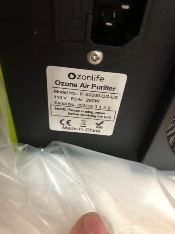 Photo 5 of Ozonlife Ozone Generator 30,000 Mg/H Powerful Ozone Machine Odor Removal 10,000 Sqft Air Purifier For Industrial, Home, Car
