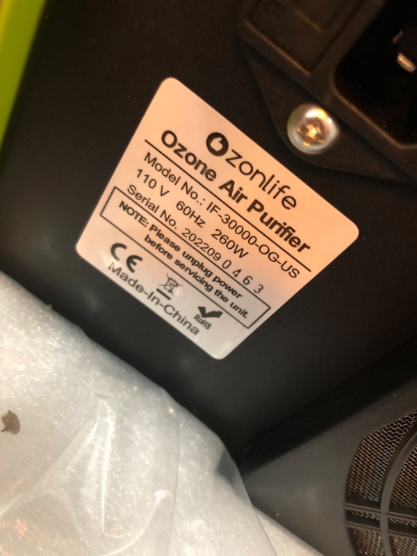 Photo 1 of Ozonlife Ozone Generator 30,000 Mg/H Powerful Ozone Machine Odor Removal 10,000 Sqft Air Purifier For Industrial, Home, Car

