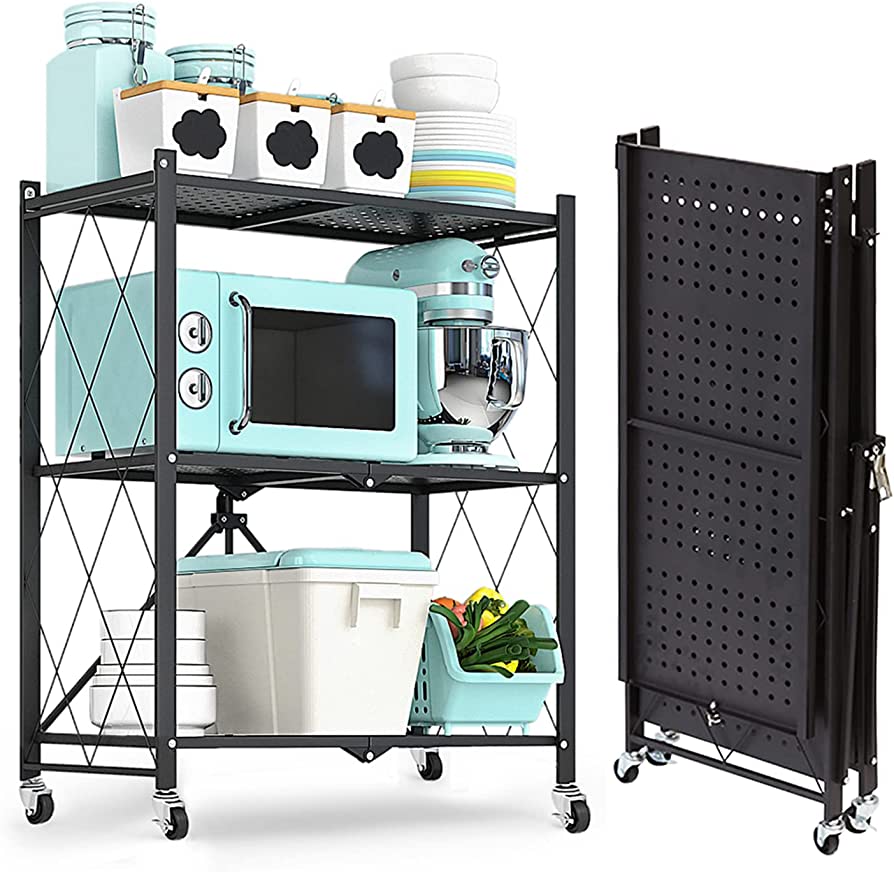 Photo 1 of 3 tiers steel shelves adjustable shelf rack movable kitchen