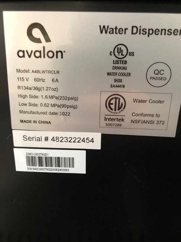 Photo 3 of Avalon Bottom Loading Water Cooler Dispenser with BioGuard- 3 Temperature Settings- UL/Energy Star Approved- Bottled
