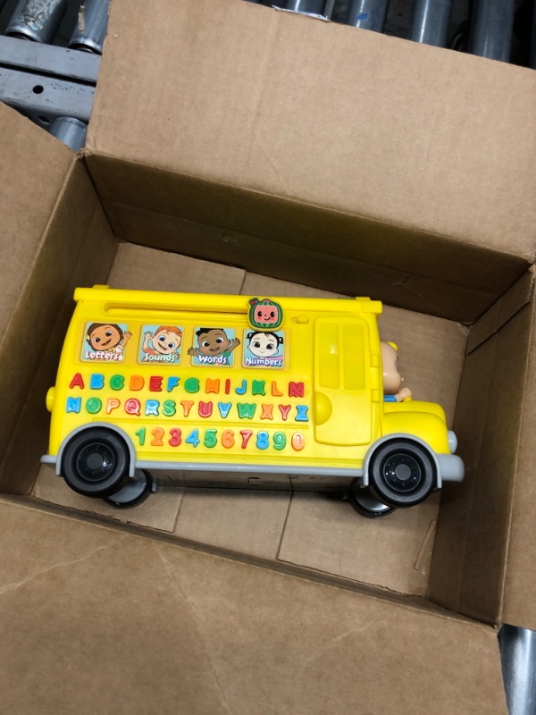 Photo 2 of CoComelon Musical Learning Bus, Number and Letter Recognition, Phonetics, Yellow School Bus Toy Plays ABCs and Wheels on the Bus, by Just Play