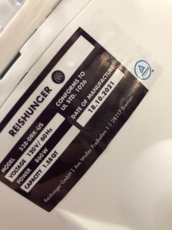 Photo 1 of Reishunger Digital Rice Cooker and Steamer, White, Timer - 8 Cups - Premium Inner Pot, Multi Cooker with 12 Programs & 7-Phase Technology for Brown Rice, Soups, Grains, Oatmeal & more - 1-8 People

