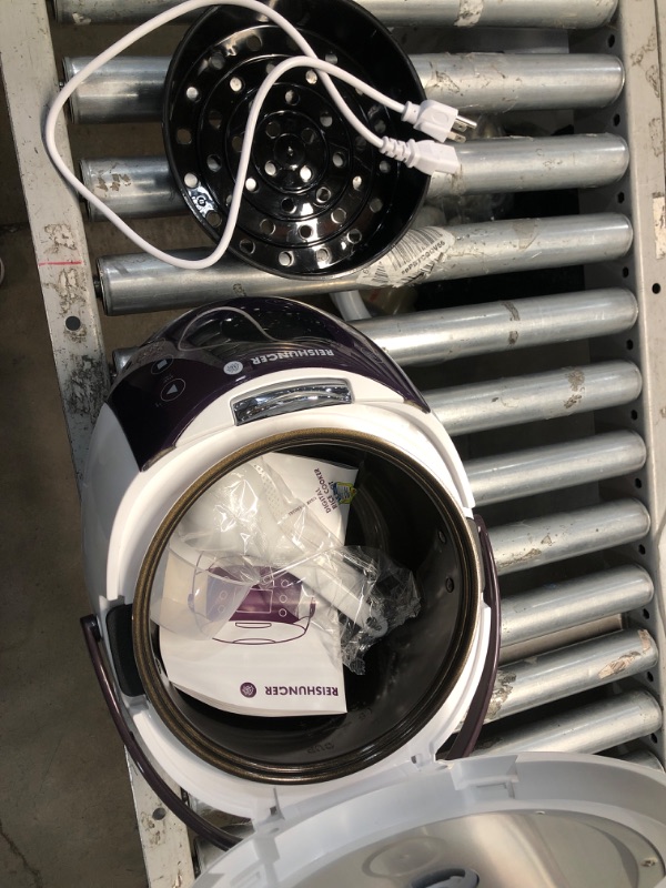 Photo 1 of Reishunger Digital Rice Cooker and Steamer, White, Timer - 8 Cups - Premium Inner Pot, Multi Cooker with 12 Programs & 7-Phase Technology for Brown Rice, Soups, Grains, Oatmeal & more - 1-8 People

