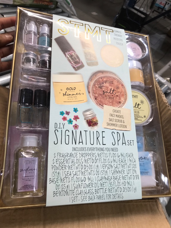 Photo 2 of STMT DIY Signature Spa Set by Horizon Group USA, Mix & Make Your Own Spa Supplies with Salt Scrubs, Fragrances & Shimmer Lotions. Multicolored