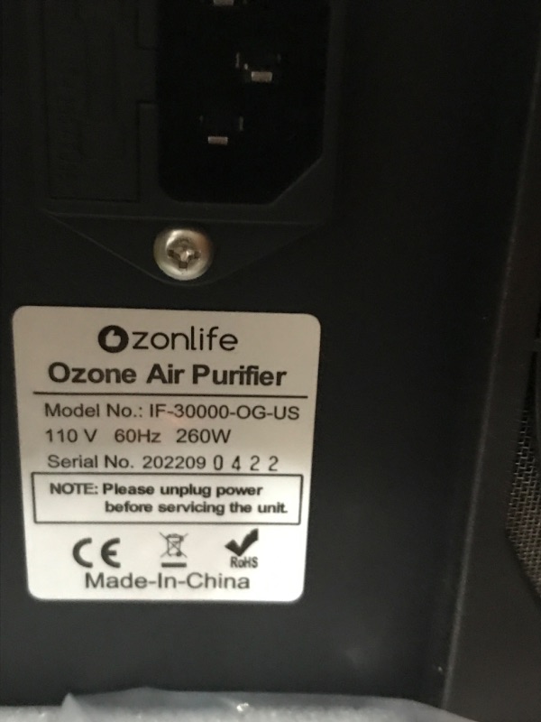 Photo 5 of Ozonlife Ozone Generator 30,000 Mg/H Powerful Ozone Machine Odor Removal 10,000 Sqft Air Purifier For Industrial, Home, Car
