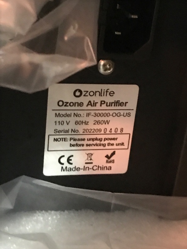 Photo 4 of Ozonlife Ozone Generator 30,000 Mg/H Powerful Ozone Machine Odor Removal 10,000 Sqft Air Purifier For Industrial, Home, Car
