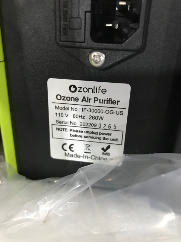 Photo 2 of Ozonlife Ozone Generator 30,000 Mg/H Powerful Ozone Machine Odor Removal 10,000 Sqft Air Purifier For Industrial, Home, Car
