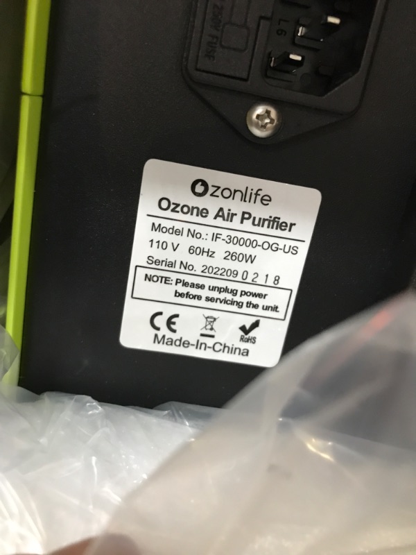 Photo 4 of Ozonlife Ozone Generator 30,000 Mg/H Powerful Ozone Machine Odor Removal 10,000 Sqft Air Purifier For Industrial, Home, Car
