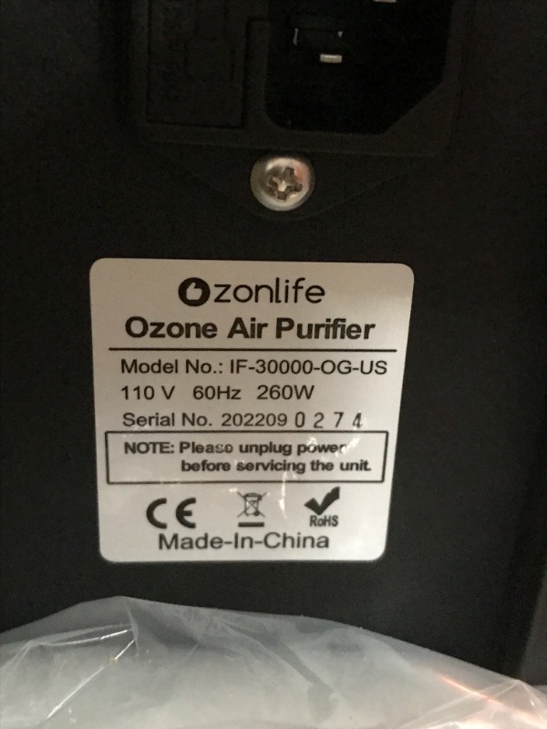 Photo 3 of Ozonlife Ozone Generator 30,000 Mg/H Powerful Ozone Machine Odor Removal 10,000 Sqft Air Purifier For Industrial, Home, Car
